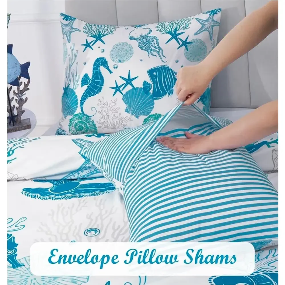 3 Pcs‎ Duvet Cover Set, Reversible Double-Sided , KING SIZE